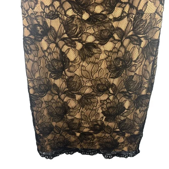 Tadashi Shoji Elidi Off Shoulder Lace Dress Black Size 16 Formal Cocktail - Picture 6 of 10